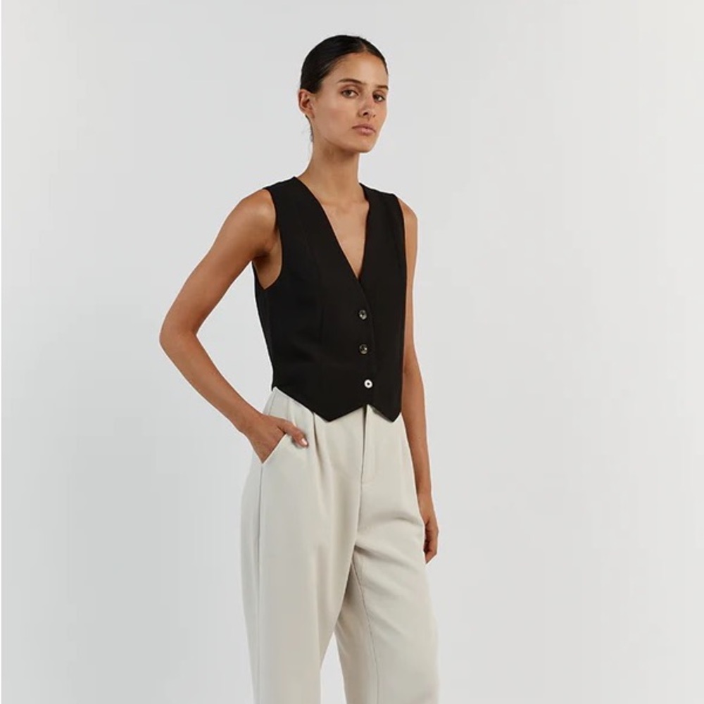 DISSH ROWAN BLACK VEST size 2/ xs - Picture 3 of 5